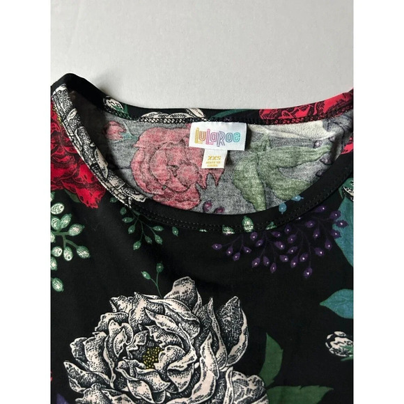 Lularoe Women’s Irma Tunic T-Shirt Top XXS Floral Roses New - Picture 3 of 6